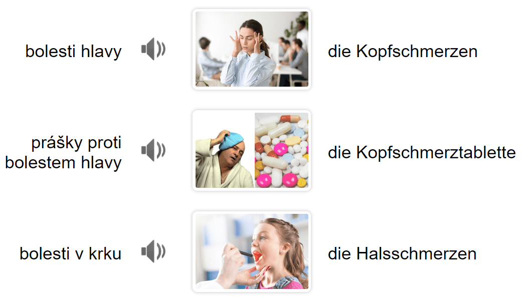 Krankheiten Tschechisch Deutsch