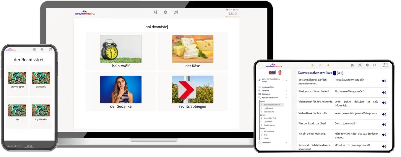 Slowakisch online lernen mit app